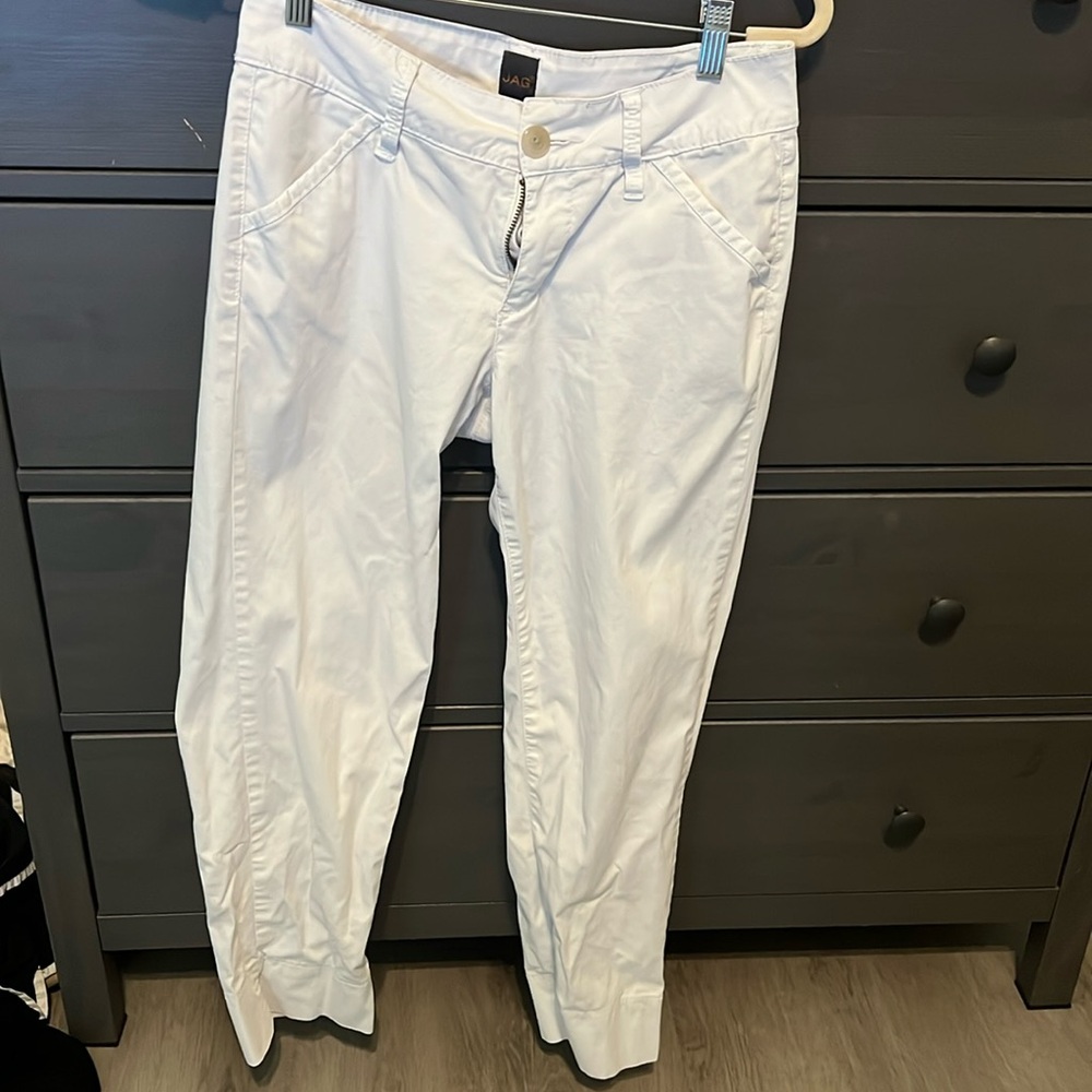 White ankle pants
